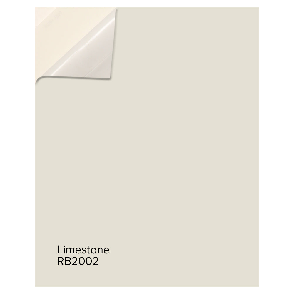 A peel and stick paint color sample in 2002 Limestone, Room &amp; Board Paint by Hirshfield&#39;s