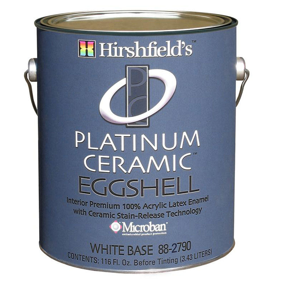Gallon of Hirshfield's Platinum Ceramic paint in Eggshell sheen.