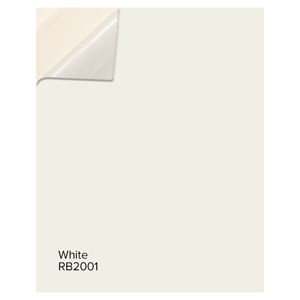 A peel and stick paint color sample in 2001 White, Room &amp; Board Paint by Hirshfield&#39;s